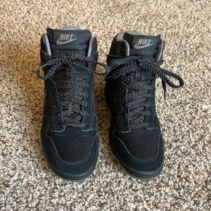 Nike Dunk Sky High “black suede/ gum soles”